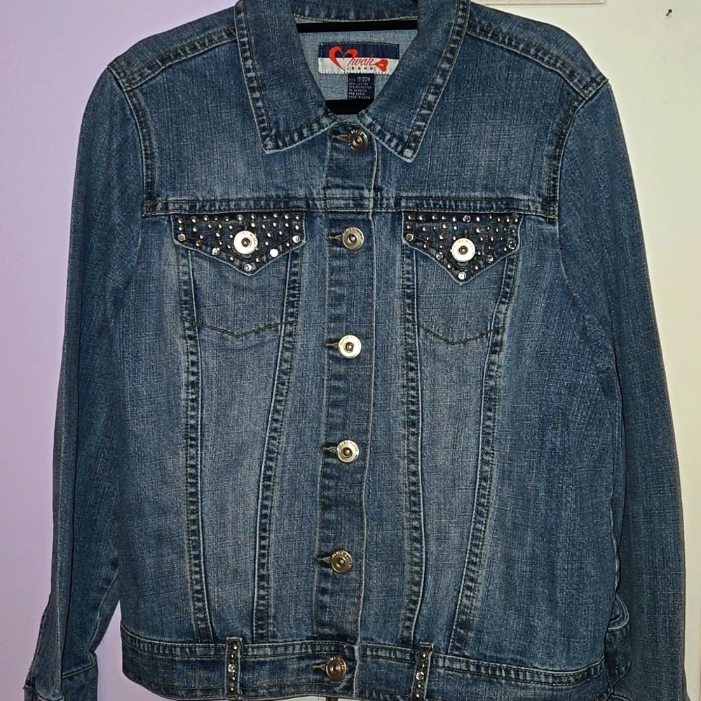 Denim bling jacket
